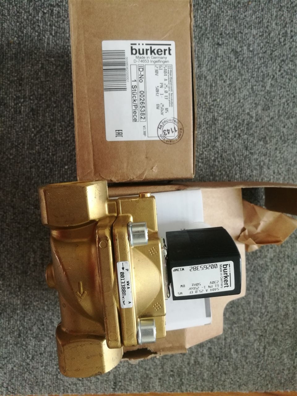 德国宝德burkert5404DN25通经电磁阀